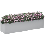 Outsunny stalen plantenbak met afvoergat voor balkon