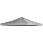 Outsunny 3(m) Gazebo Top Cover Double Tier Canopy Replacement Pavilion Roof Light Grey