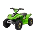 Homcom ATV Electric pentru Copii – 6V, Verde, Viteza 2,8-4,6 km/h