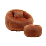 Poltrona A Sacco Memory Foam In Velluto - Sedia Pouf Comoda Per Adulti, Ragazzi E Bambini - Per Soggiorno E Camera Da Letto - 2