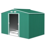 Outsunny Metal 9x6 ft Garden Shed-Green