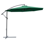 Outsunny 3m Banana Hanging Parasol Umbrella Green