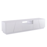 Móvel TV Moderno com Portas Irregulares 170x37x42 cm Branco