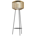 Outsunny Oświetlenie ogrodowe, Solarne & USB, Automatyczne włączanie, Półka na rośliny, Brąz/Czarny