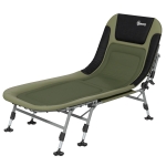 Outsunny Campingbed Ligbed Veldbed, 200 x 85 x 40-55 cm, Waterbestendig Groen