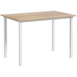 HOMCOM Eettafel voor 6 personen, Keukentafel, Uitschuifbaar, Inklapbaar, Bruin + Wit