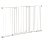 PawHut Hondenhek, Uitschuifbaar, Stevig, Met Verlengstukken voor Tuin of Terras, voor Huisdierenliefhebbers, Wit