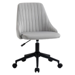 Vinsetto scaun de birou reglabil, catifea, 50x58x77-85cm, gri