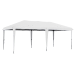 Outsunny Faltpaviljoen Tuinpaviljoen Partytent, inklapbaar, weerbestendig, 5,9 m x 2,95 m x 2 m, Wit