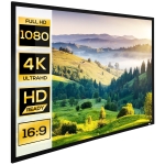 HOMCOM Ecran de proiectie de 100 Inci Ecran Proiectie pentru Proiectoare LED LCD