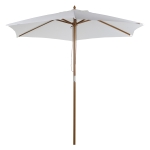 Outsunny Parasol zewnętrzny, parasol ogrodowy, 3-stopniowy, ochrona przeciwsłoneczna, bambus 180 / ㎡ poliester, kremowy, Ø2,5 x 2,3 m
