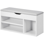 Homcom Dulap Pantofi Space Saver – Cu Banca & Compartimente Deschise