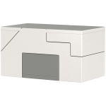 HOMCOM Klim- en Glijdspeelgoed voor Kinderen, Bevordert Motoriek, Kunstleer, EPE-Schuim, 86x49x47 cm, Grijs