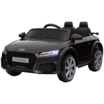 HOMCOM Kinder-Elektrische Auto, Audi TT RS Roadster, 3 km/u, Afstandsbediening, LED, USB, Zwart