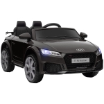 HOMCOM Kinder-Elektroauto Audi, mit 2,4G Fernbedienung, Musik, Hupe, LED, USB, für Kinder 3-5 Jahre, Schwarz