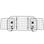 PawHut Verstelbaar Autorek voor Honden, 93-150cm, Opvouwbaar, Eenvoudige Montage, Staal, Zwart