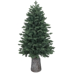HOMCOM Brad Artificial de Crăciun cu 994 Crengi, Brad de Crăciun Realist cu Bază din Rășină, 85x150 cm, Verde
