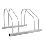 SPORTNOW Rastel pentru 2 Biciclete din Oțel, Suport de Biciclete cu Poziție Reglabilă, 50x34x27,5 cm, Argintiu