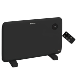 HOMCOM 1.2kW Freestand/On-Wall Electric Convector Heater, with Adjustable Thermostat - Black