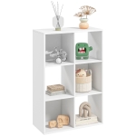 Homcom Biblioteca Alba – 6 Compartimente Cub 91,5×29,5×61,5 cm
