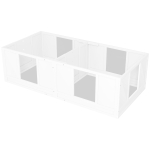 PawHut Puppybox voor Honden met Waterdichte en Wasbare Mat, Heldere Panelen, 2-Room Design, voor Kleine Honden