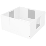 PawHut Puppyren voor Kleine en Middelgrote Honden, met Aanpasbare Ingang, Antislip Voetpads, Wit