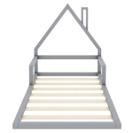 Lits d'enfant en forme de maison 90x200cm,sans matelas, Gris