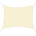 Outsunny Panza Umbrire Dreptunghiulara din Poliester 3x4m Alba