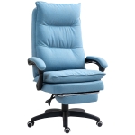 Vinsetto Massage Bureaustoel, Ergonomische Bureaustoel met Massagefunctie, Hoogteverstelbaar, Draaibaar, Nylon, Blauw