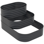 Outsunny Quadratisches Gartenhochbeet mit offenen Boden 3 Etagen für Kräuter Gemüse Obst Blumen 158 x 109 x 82 cm grau