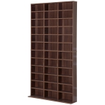 HOMCOM CD/DVD Regal Aufbewahrung Schrank für 1116 CDs 36 höhenverstellbare Fächer 102 x 24 x 195 cm Braun