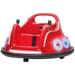 AIYAPLAY Kinder Bumperauto, 360° Draaibaar, voor 3-5 Jaar, met Afstandsbediening, Muziek, Rood