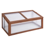 Outsunny Mini-Kweekhuis, Klein Tuinkweekhuis met PC-Platen, Goede Lichtdoorlatendheid, 100L x 65B x 40H cm