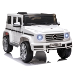 HOMCOM Mercedes Benz G500 Licensed 12V Kids Electric Ride On Car  Toy with Parental Remote Control Battery-powered 2 Motors Music Lights MP3 for 3-8 Years Old White