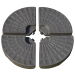 Outsunny Basamento per Ombrellone Decentrato da Giardino con Base a Croce, Set 4 Mattonelle in HDPE da 66x45x10cm