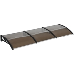 Outsunny Copertina Exterior 300×100 cm – Policarbonat & Aluminiu Maro