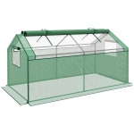 Outsunny Mini-kas kweekbed foliekas, weerbestendig, 180 x 92 x 92 cm, Groen