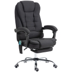 Vinsetto Bureaustoel met Massage- en Verwarmingsfunctie, Ergonomisch, Hoogteverstelbaar, Zwart