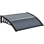 Outsunny Voordak, voordeuroverkapping, overkapping voor ingangen en ramen, 100L x 75B x 23H cm, Zwart