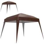 Outsunny Pokrowiec dachowy do pawilonu, Zamienna płachta dla pawilonu ogrodowego 3 x 3 m, Zamienny dach do namiotu ogrodowego, UPF50+, Tkanina Oxford, Kawa