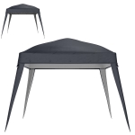 Outsunny Zastępczy dach do pawilonu, pokrywa zastępcza do ogrodowego pawilonu 3 x 3 m, zastępstwo dachu namiotu, UPF50+, tkanina Oxford, Ciemnoszary