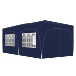 Outsunny 3 x 6 m Pop-up Pavillon mit Seitenwänden, UPF50+ höhenverstellbares Gartenzelt mit Tragetasche und Sandsäcken