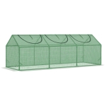 Outsunny Serre de jardin mini serre 3 fenêtres enroulables couverture en PE haute densité 140 g/m² 180 x 60 x 60 cm vert foncé