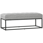 HOMCOM Sitzbank im Industrie-Design, Bettbank, Metallbeine, Rosa + Schwarz