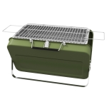 Outsunny Mini barbecue à charbon BBQ portable avec coque de valise barbecue de table pliable pour jardin 47 x 30 x 28 cm vert