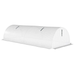 Outsunny Foliengewächshaus, Mini-Tunnelgewächshaus mit Netz-Fenster, UV-beständig, Kunststoff-Folie, 200 x 80 x 45 cm, Weiß