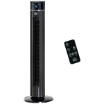 HOMCOM 2in1-Turnmventilator Standventilator Ventilator, 32 cm x 32 cm x 106,8 cm, Schwarz