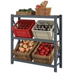 HOMCOM Getränkekistenregal, bis 6 Kisten, höhenverstellbar, Stahlrahmen, 110x30x110 cm, Grau