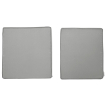 Outsunny 2er-Set Sitzkissen, 56 x 52 cm Stuhlkissen mit Reißverschluss, Stoffbezug, 7cm dick Polsterauflage, waschbar Hellgrau