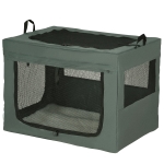 PawHut Sac de transport pliable pour animaux de compagnie avec poignée tissu en maille 89,5L x 62,5l x 62,5H cm gris noir